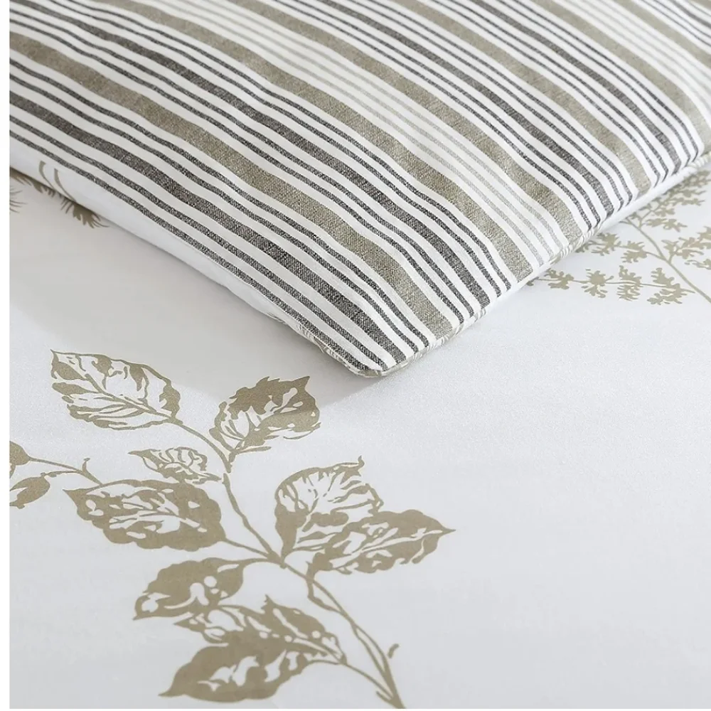 NEW STONE COTTAGE Willow 230 Count Sateen Cotton Duvet Cover Set size King